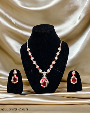 Zarina Ruby red Polki Set