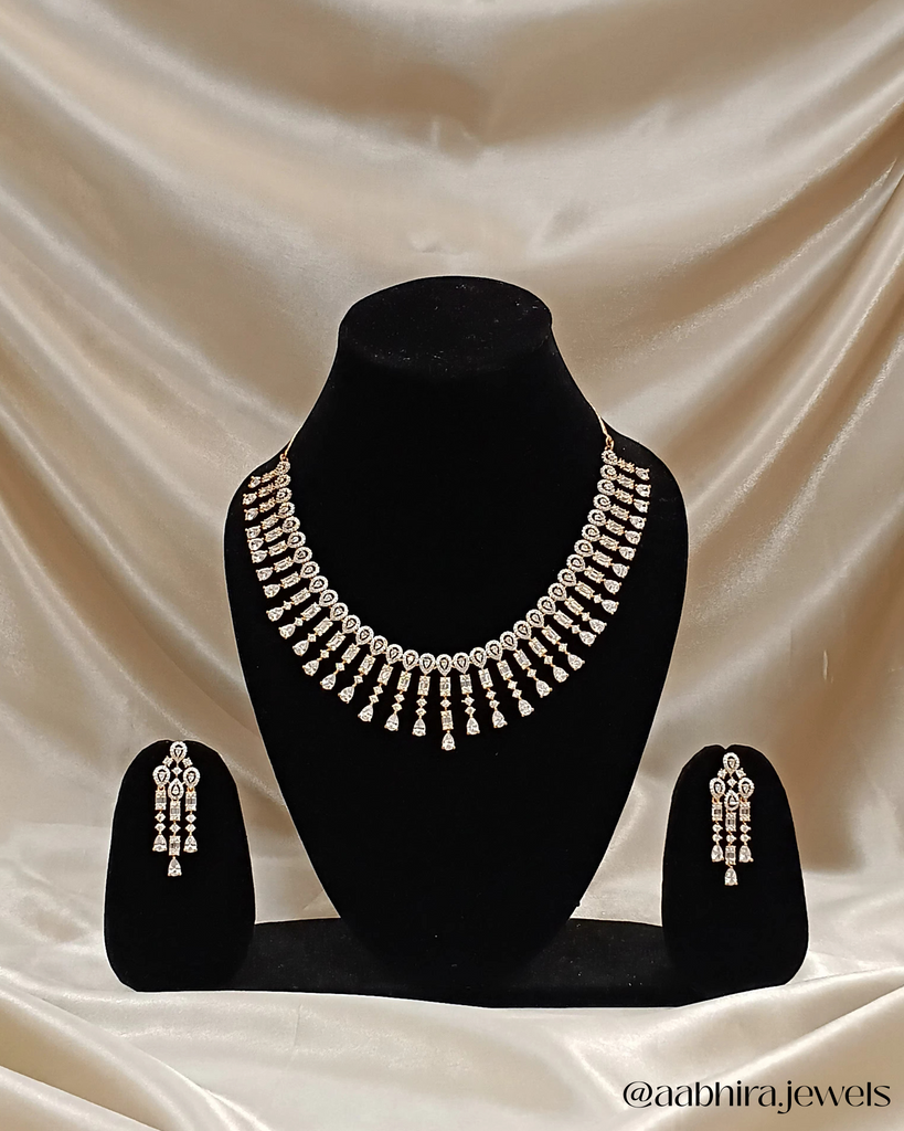 Bijou Élégance – American Diamond Necklace Set