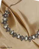 Amrika Oxidised Set - White