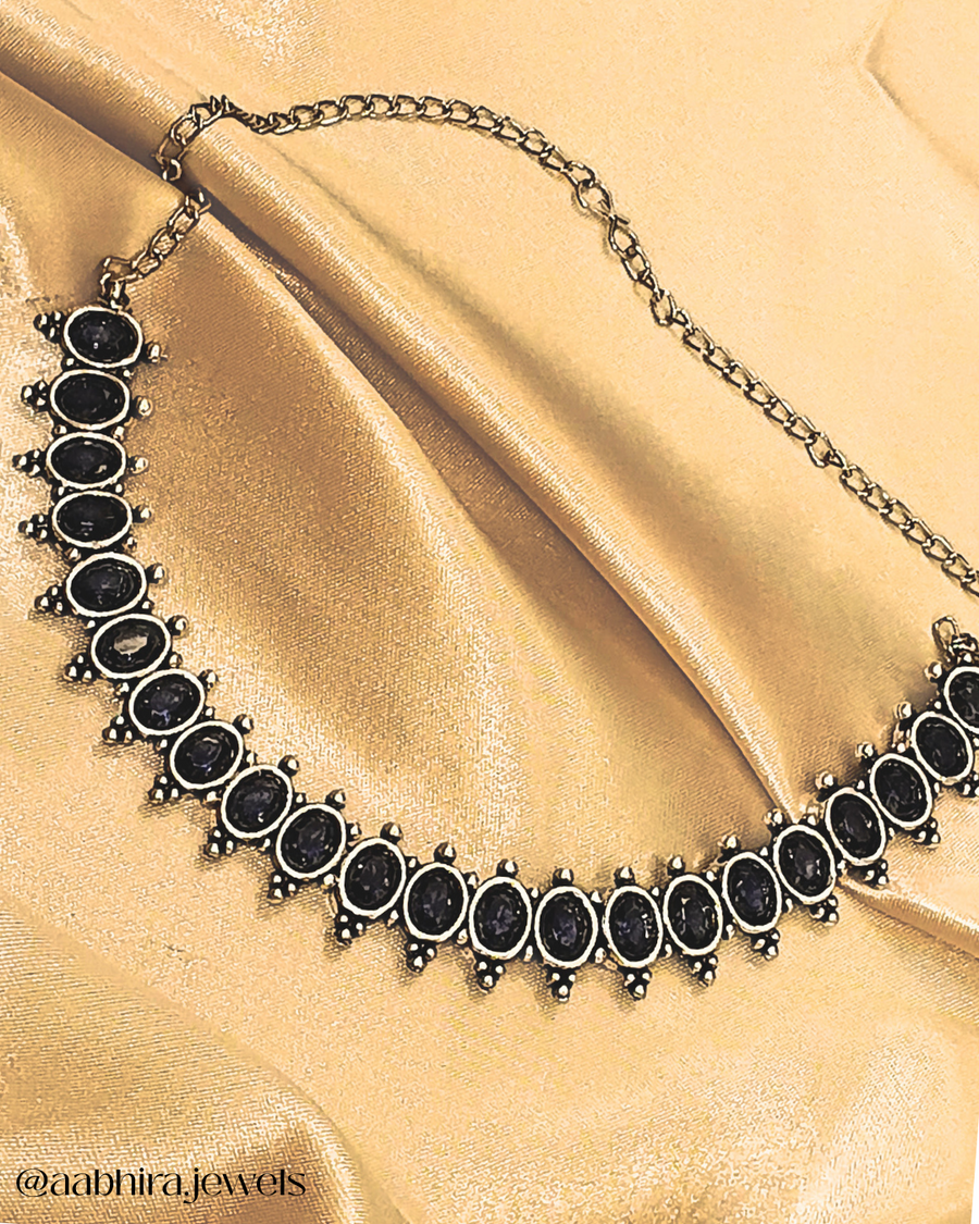 Neelima oxidised Set - Blue