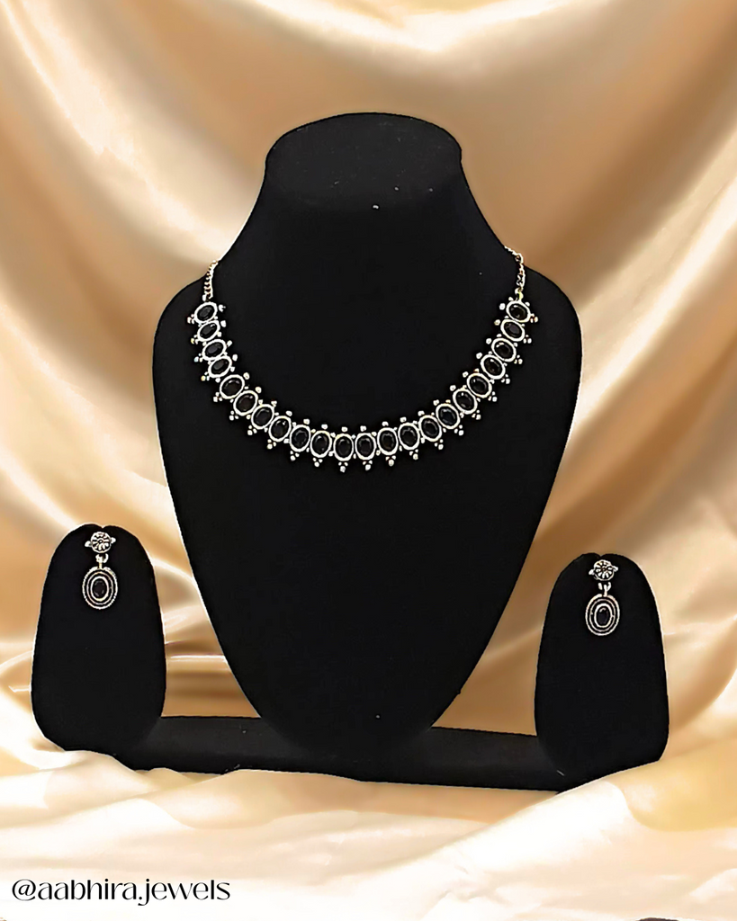 Neelima oxidised Set - Blue