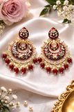 Enamel Chandbali Earrings