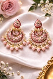 Enamel Chandbali Earrings