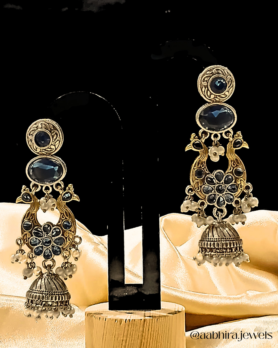 The Mayurakshi Earrings -Blue