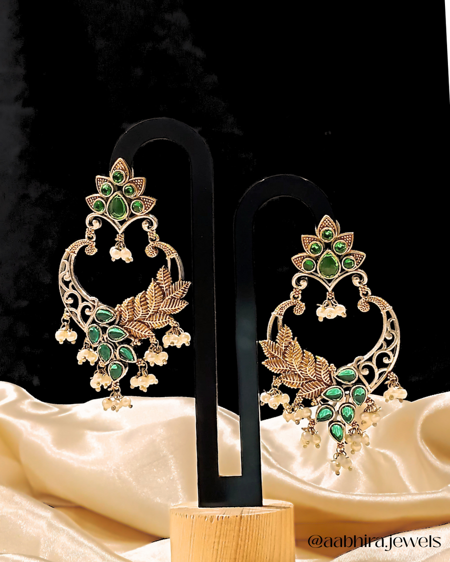 The Empress Earrings - Emerald Green