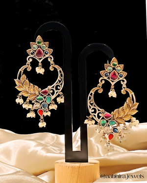 The Empress Earrings - Multi color stones