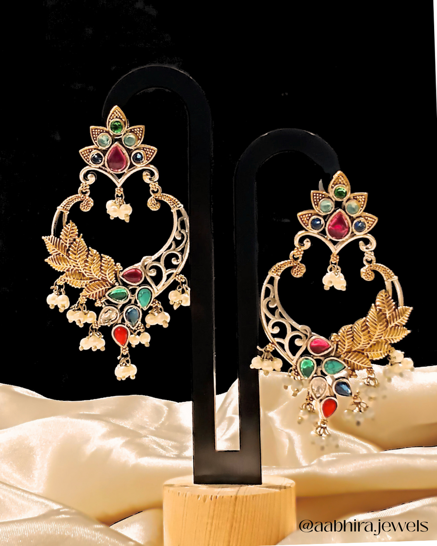 The Empress Earrings - Multi color stones