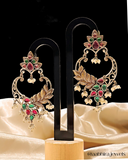 The Empress Earrings - Ruby & Green