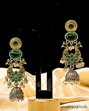The Mayurakshi Earrings - Green