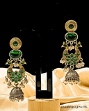 The Mayurakshi Earrings - Green
